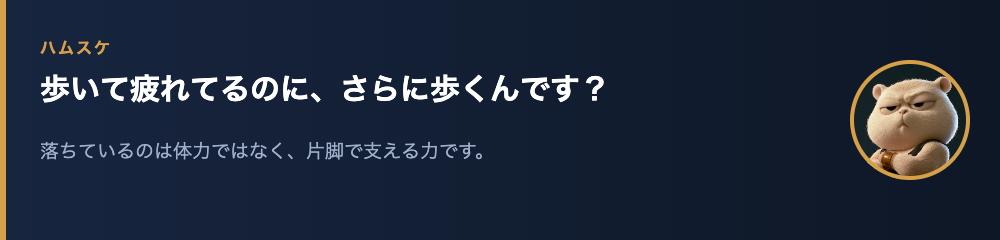 ハムスケ「歩いて疲れてるのに、さらに歩くんです?」