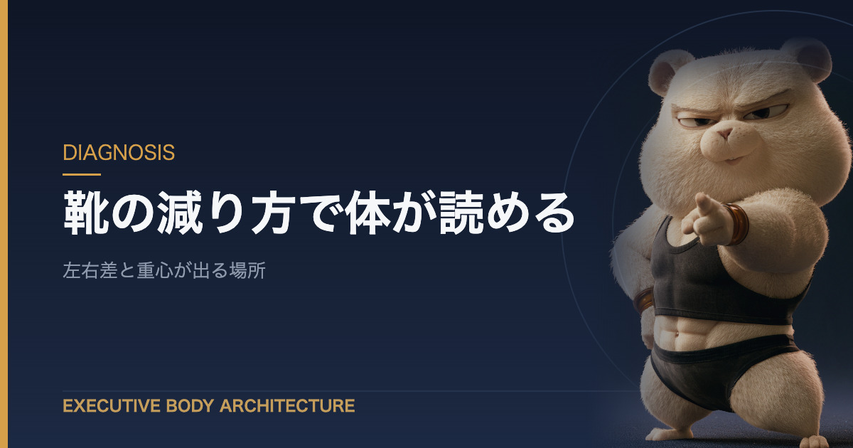 靴底の減り方から体の使い方を読む