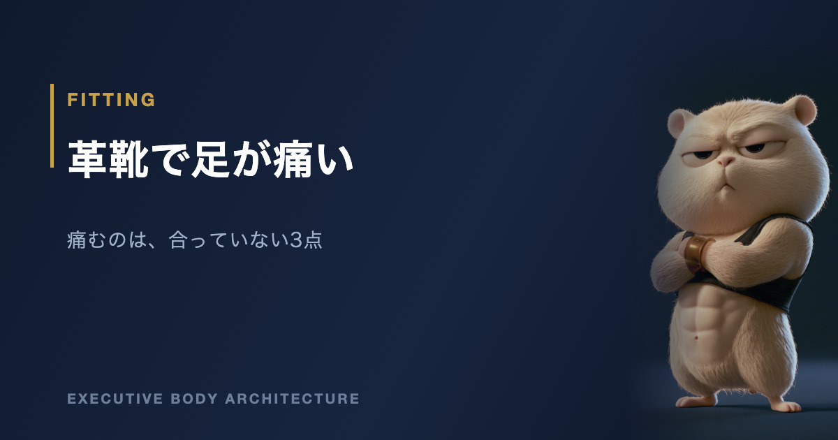 革靴で足が痛くなる理由と合わせ方